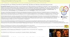 Desktop Screenshot of gesundheitsforschung.info